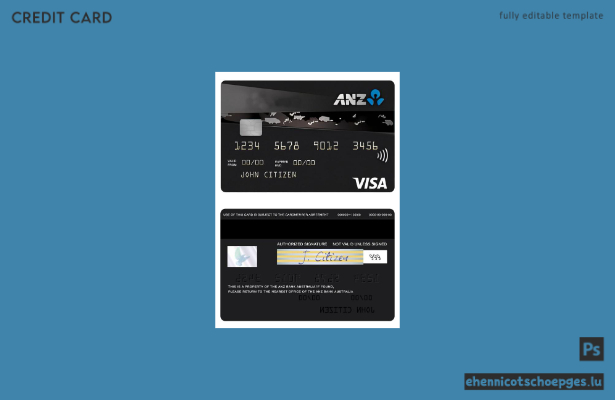 Beispielvorschau der ANZ Rewards Black Visa Kreditkarte Australien